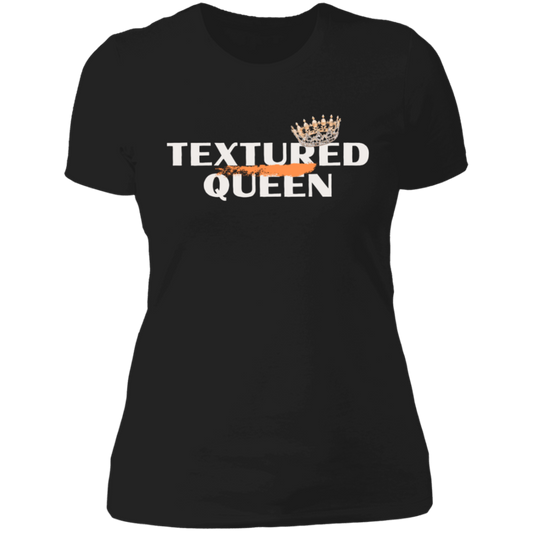 Black Textured Queen Tee with Gold Tiara