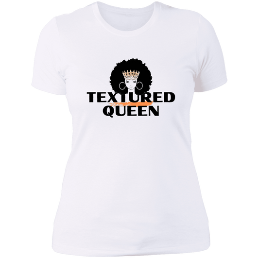 White Textured Queen Tee with Her and Gold Tiara